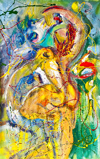 Moondance 2017 60x40 Huge Original Painting - Giora Angres Moondance 2017 60x40 Huge Original Painting - Giora Angres