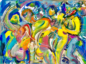 Body Heat 2021 48x60 Huge Original Painting - Giora Angres Body Heat 2021 48x60 Huge Original Painting - Giora Angres