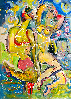 Until Forever 2017 56x46 Huge Original Painting - Giora Angres Until Forever 2017 56x46 Huge Original Painting - Giora Angres
