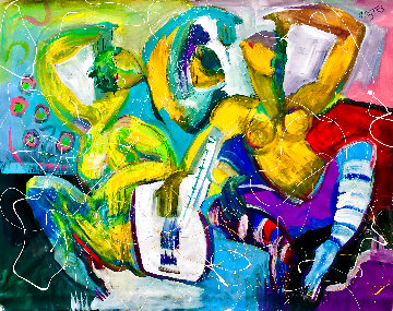 Deja Vu 2019 48x60 Huge Original Painting - Giora Angres Deja Vu 2019 48x60 Huge Original Painting - Giora Angres