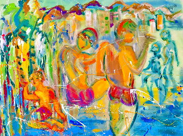 Some Day 2021 48x58 Huge Original Painting - Giora Angres Some Day 2021 48x58 Huge Original Painting - Giora Angres