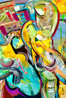 Spring Haze 2016 - 48x58 Huge Painting Original Painting by Giora Angres - 1