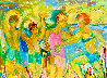 Beach Yoga 2018 48x58 Huge Original Painting by Giora Angres - 0