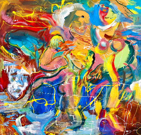 Inspiration 2020 60x60 Huge Original Painting - Giora Angres
