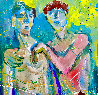 Surfn' Dudes 2021 48x58 Huge Original Painting by Giora Angres - 2