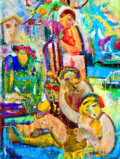 Laid Back 2021 48x60 Original Painting - Giora Angres Laid Back 2021 48x60 Original Painting - Giora Angres