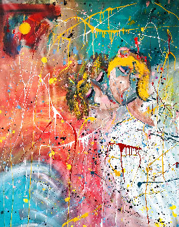 Asian Dream 2002 60x48 Huge Original Painting - Giora Angres Asian Dream 2002 60x48 Huge Original Painting - Giora Angres