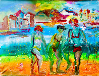 Beach Soccer 2017 48x56 Huge Original Painting by Giora Angres - 1