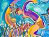 Falling for You 2017 46x58 - Mixed Media on Canvas - Huge Original Painting by Giora Angres - 2