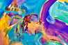 Falling for You 2017 46x58 - Mixed Media on Canvas - Huge Original Painting by Giora Angres - 3