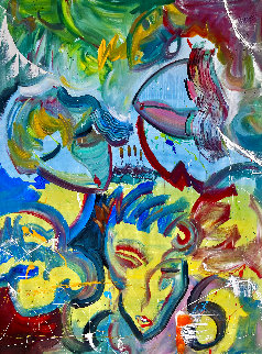 Rock Star 2017 60x48 Huge Original Painting - Giora Angres Rock Star 2017 60x48 Huge Original Painting - Giora Angres
