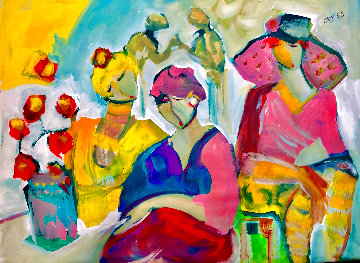 Be Aware 2021 46x56 Huge (Breast Cancer) Pink on Pink Original Painting - Giora Angres Be Aware 2021 46x56 Huge (Breast Cancer) Pink on Pink Original Painting - Giora Angres
