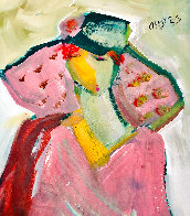 Be Aware 2021 46x56 Huge <br />(Breast Cancer) Pink on Pink Original Painting by Giora Angres - 3 Be Aware 2021 46x56 Huge <br />(Breast Cancer) Pink on Pink Original Painting by Giora Angres - 3