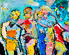 Indigo Tides 2002 48x58 Huge Original Painting by Giora Angres - 1