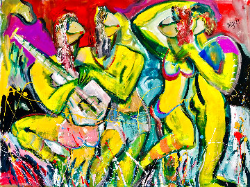 Young And Restless 2016 48x60 Huge Original Painting - Giora Angres Young And Restless 2016 48x60 Huge Original Painting - Giora Angres