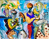 New York Rhapsody 2004 48x58 Huge - NYC Original Painting by Giora Angres - 1