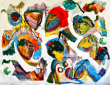 Eternal Dance 2015 48x58 Original Painting - Giora Angres Eternal Dance 2015 48x58 Original Painting - Giora Angres