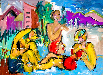 Diamond Head 2014 46x58 Hawaii Original Painting - Giora Angres Diamond Head 2014 46x58 Hawaii Original Painting - Giora Angres