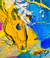 Surf Horse 2014 46x58 Huge Original Painting by Giora Angres - 3