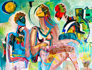 Indian Summer 2021 48x60 Original Painting - Giora Angres Indian Summer 2021 48x60 Original Painting - Giora Angres