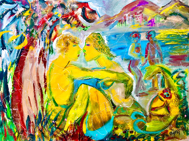 Moana Love 2019 48x60 — Hawaii Original Painting by Giora Angres