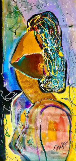 Chica Linda 2015 44x22 Original Painting - Giora Angres Chica Linda 2015 44x22 Original Painting - Giora Angres