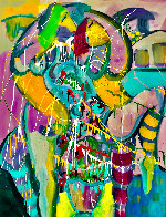 Dancing Lovers Original Painting by Giora Angres - 0 Dancing Lovers Original Painting by Giora Angres - 0