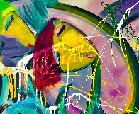 Dancing Lovers Original Painting by Giora Angres - 2 Dancing Lovers Original Painting by Giora Angres - 2