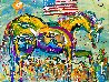 Thanks Giving to the Patriot Horses 2021 48x60 Huge Original Painting by Giora Angres - 1