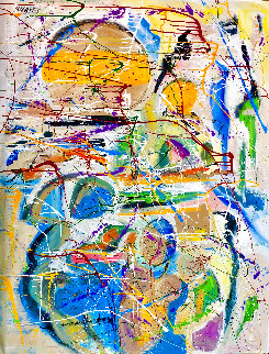 Multitasking 2014 60x48 Original Painting - Giora Angres Multitasking 2014 60x48 Original Painting - Giora Angres