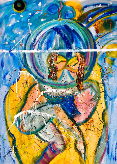 Christmas Love 2021 60x48 Huge Original Painting - Giora Angres Christmas Love 2021 60x48 Huge Original Painting - Giora Angres