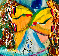 Christmas Love 2021 60x48 Original Painting by Giora Angres - 3 Christmas Love 2021 60x48 Original Painting by Giora Angres - 3