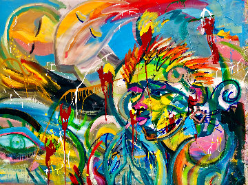 Secret Garden Oil on Canvas 2018 48x60 Huge Original Painting - Giora Angres Secret Garden Oil on Canvas 2018 48x60 Huge Original Painting - Giora Angres