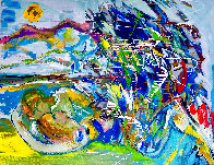 Moon Lovers 2020 48x60 Original Painting by Giora Angres - 0 Moon Lovers 2020 48x60 Original Painting by Giora Angres - 0