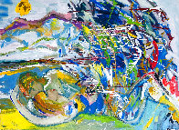 Moon Lovers 2020 48x60 Original Painting by Giora Angres - 1 Moon Lovers 2020 48x60 Original Painting by Giora Angres - 1