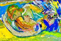 Moon Lovers 2020 48x60 Original Painting by Giora Angres - 2 Moon Lovers 2020 48x60 Original Painting by Giora Angres - 2