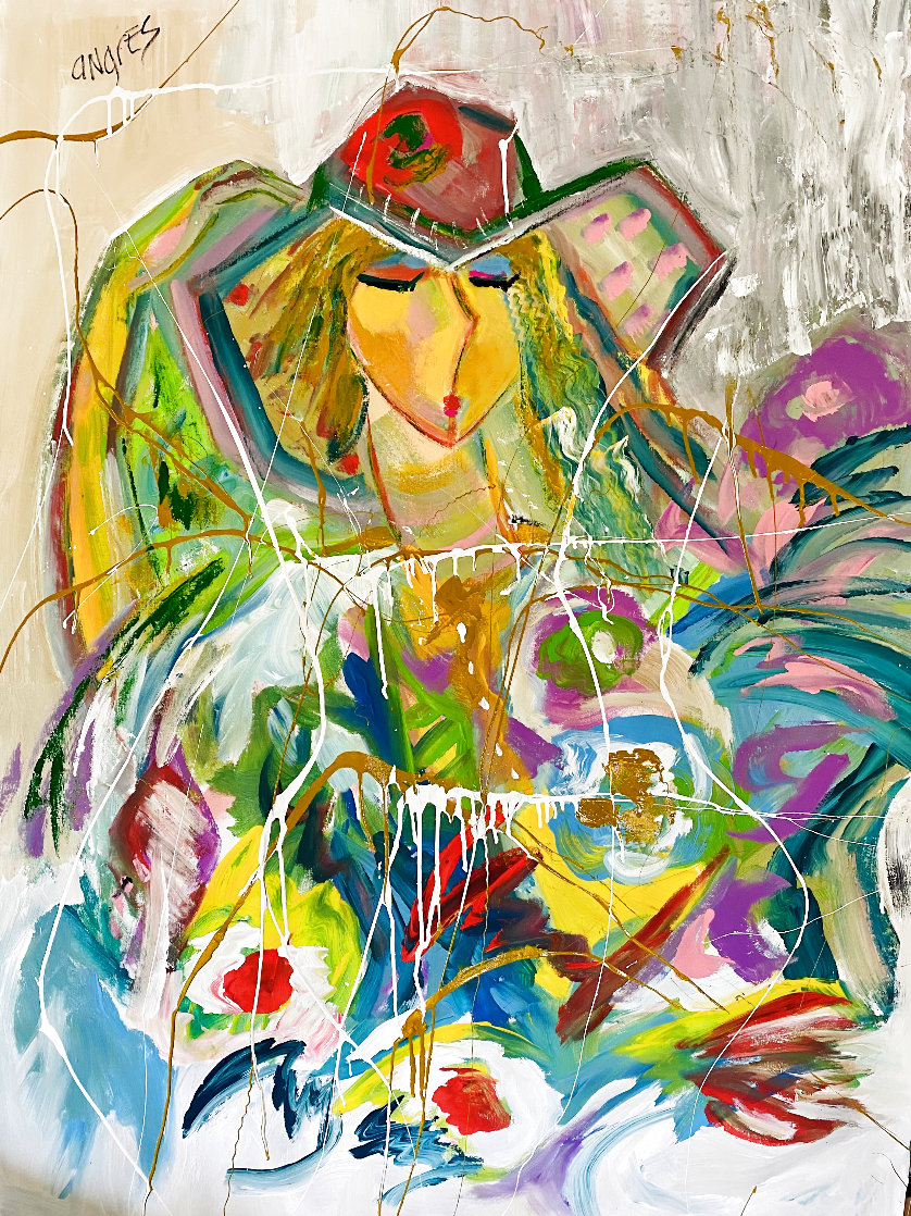 All About Me 1998 56x40 Original Painting by Giora Angres All About Me 1998 56x40 Original Painting by Giora Angres