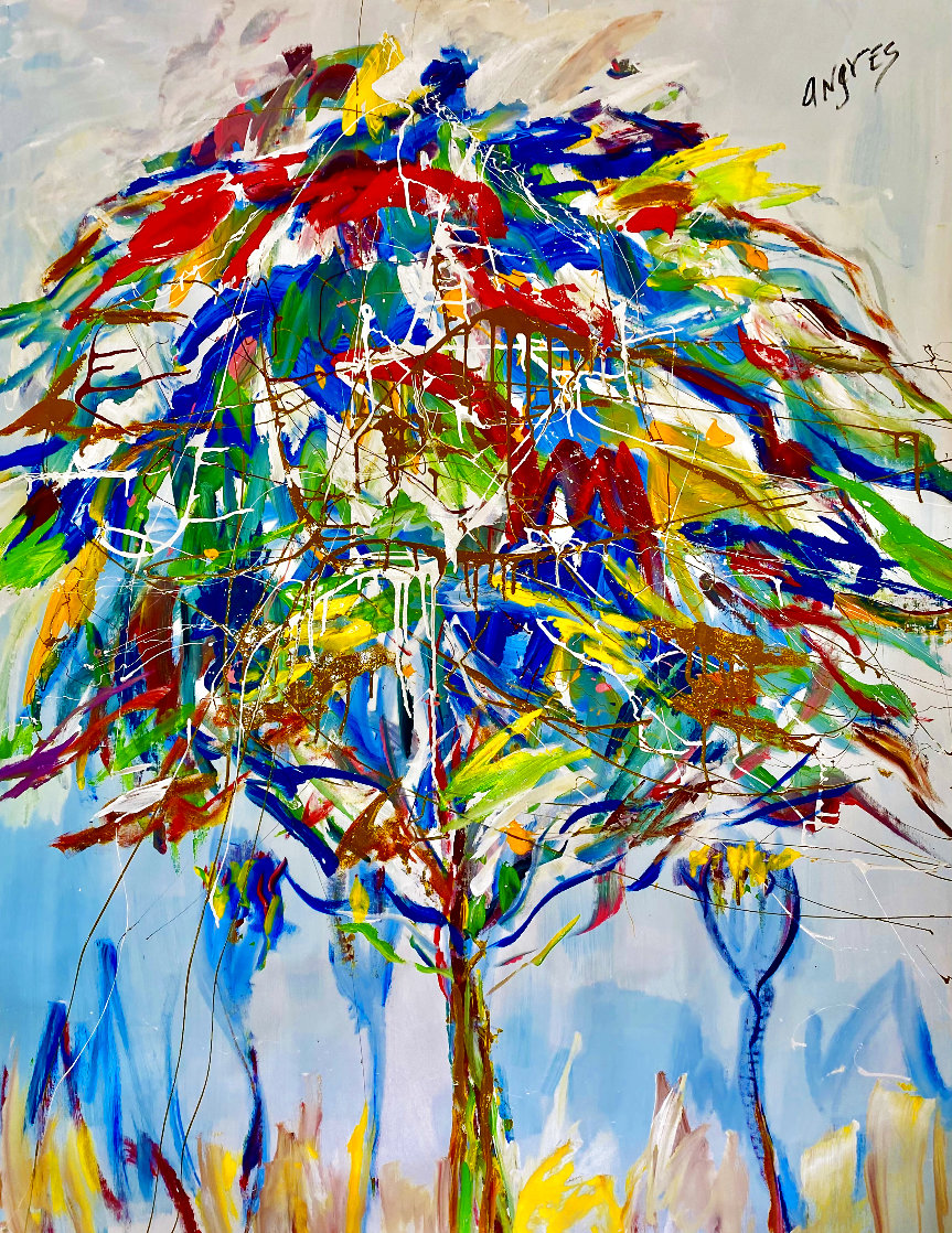 Dream Tree 2019 60x48 Huge Original Painting by Giora Angres
