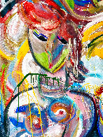 December Girl 2021 60x48 Huge  Original Painting by Giora Angres - 2
