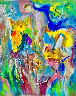Horseman 2019 60x48 Huge Original Painting by Giora Angres - 0