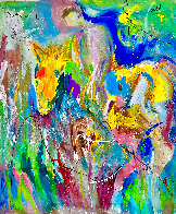 Horseman 2019 60x48 Huge Original Painting by Giora Angres - 1 Horseman 2019 60x48 Huge Original Painting by Giora Angres - 1