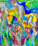 Horseman 2019 60x48 Huge Original Painting by Giora Angres - 2