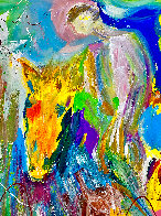 Horseman 2019 60x48 Huge Original Painting by Giora Angres - 3 Horseman 2019 60x48 Huge Original Painting by Giora Angres - 3