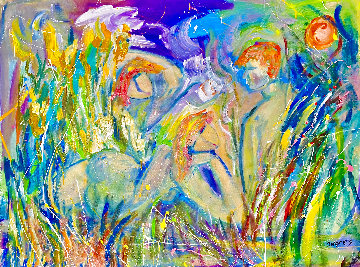 Splendor in the Grass 2017 48x60 Huge Original Painting - Giora Angres