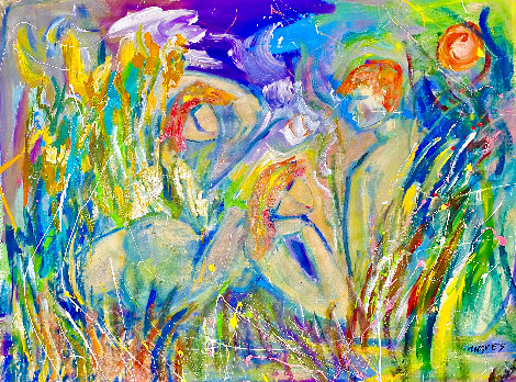 Splendor in the Grass 2017 48x60 - Huge Original Painting - Giora Angres