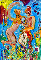 Music Lovers 2014 44x60 Huge Original Painting by Giora Angres - 1