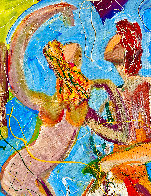 Music Lovers 2014 44x60 Huge Original Painting by Giora Angres - 2