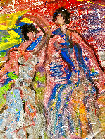 New Years At the Beach 2001 60x48 Huge Original Painting by Giora Angres - 2 New Years At the Beach 2001 60x48 Huge Original Painting by Giora Angres - 2