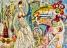 Felices Fiestas 2016 46x58 - Mixed Media on Canvas - Huge Original Painting by Giora Angres - 0
