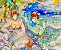 Faces in the Clouds 2019 48x60 Original Painting by Giora Angres - 1 Faces in the Clouds 2019 48x60 Original Painting by Giora Angres - 1